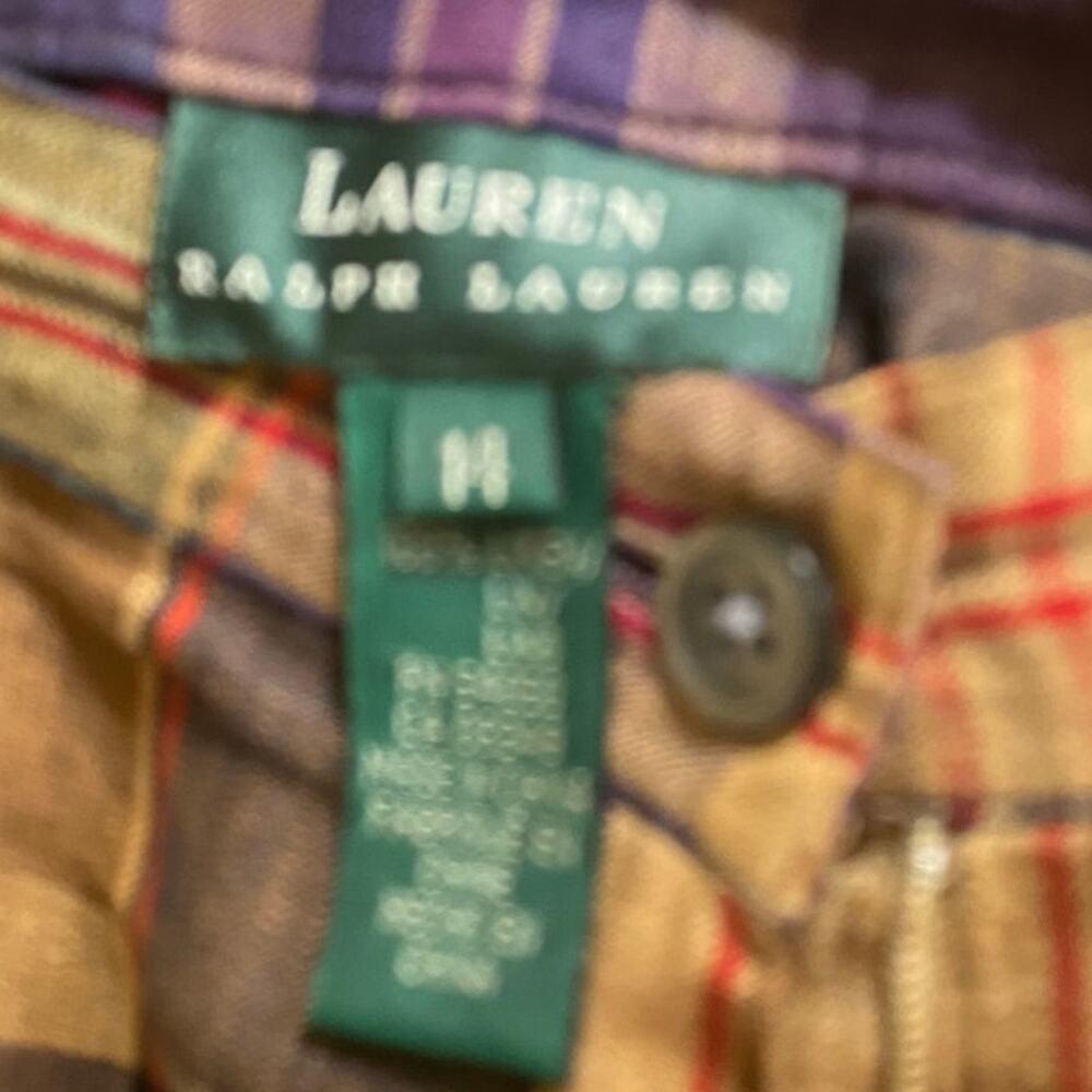 Lauren Ralph Lauren Women’s Plaid  Shorts Size 14 - Picture 5 of 5